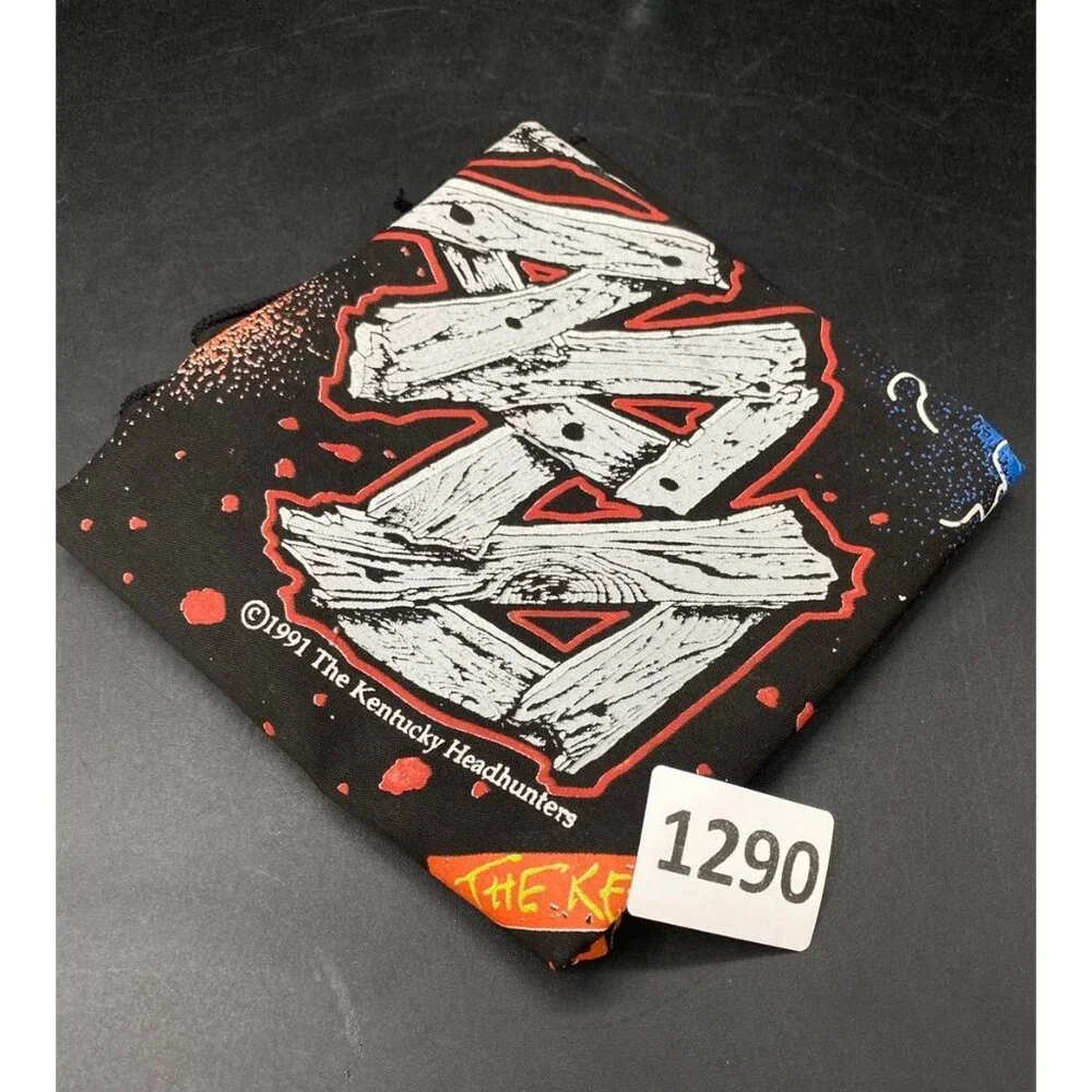 90s Kentucky Headhunters Bandana Electric Barnyard Tour 1991 Handkerchief